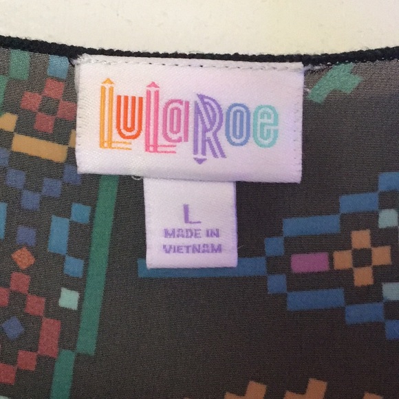 Colorful Feather LulaRoe Shirley - Picture 3 of 5